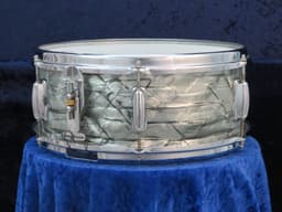 Slingerland 5.5 x 14 Light Blue Pearl Wood Snare Drum 1960's Serial #104717 Slingerland 5.5 x 14 Light Blue Pearl Wood Snare Drum 1960's Serial #104717