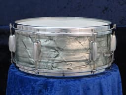 Slingerland 5.5 x 14 Light Blue Pearl Wood Snare Drum 1960's Serial #104717 Slingerland 5.5 x 14 Light Blue Pearl Wood Snare Drum 1960's Serial #104717