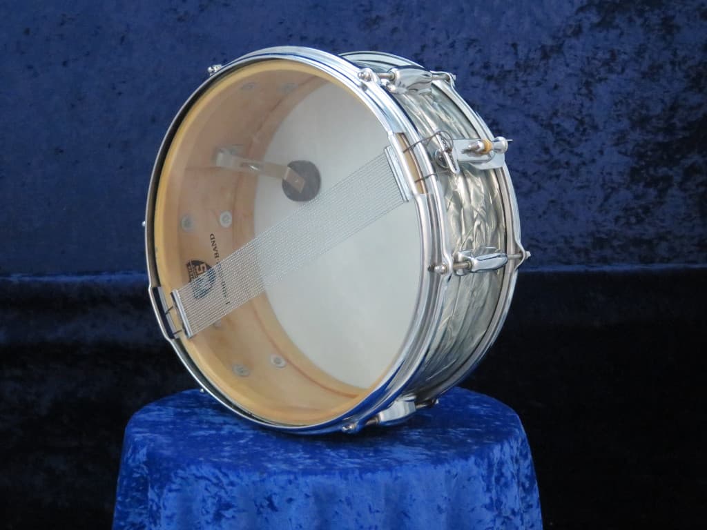 Slingerland 5.5 x 14 Light Blue Pearl Wood Snare Drum 1960's Serial #104717