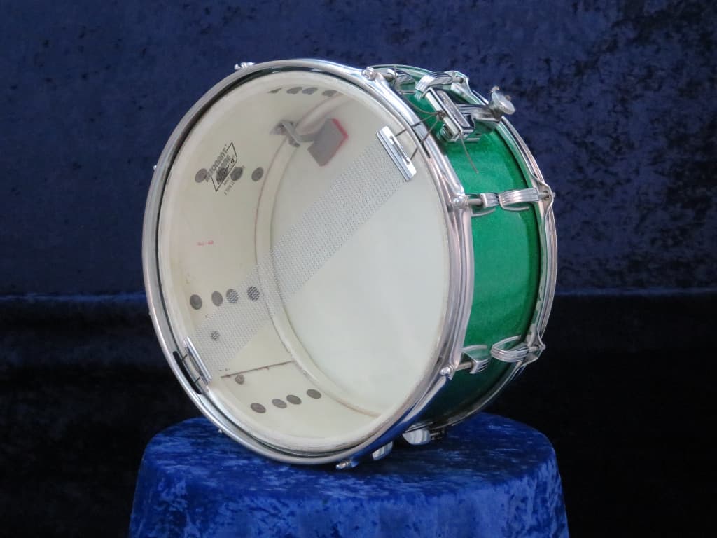 Ludwig 6.5 x 14 Sparkling Green Pearl Wood Snare Drum 1963 Serial #isi8290
