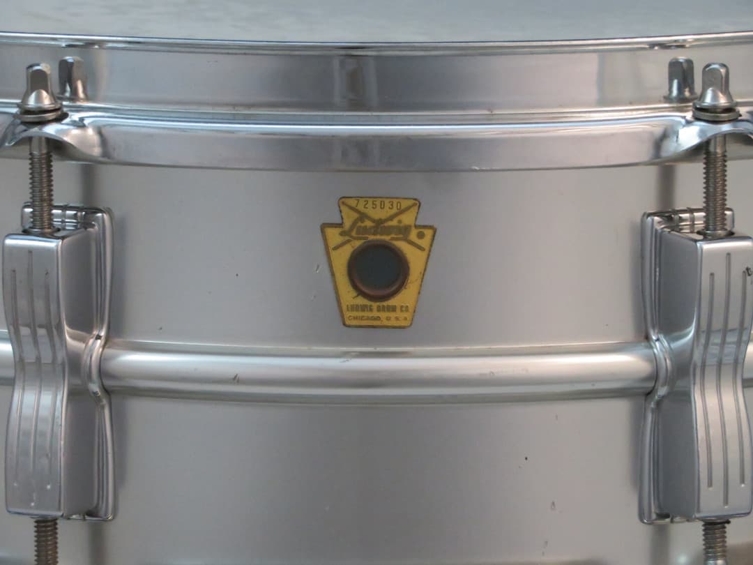 Ludwig Acrolite 5 x 14 Aluminum Snare Drum 1969 Serial #725030