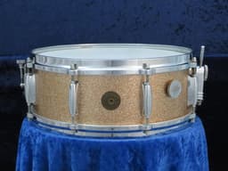Gretsch Model 4157, 5 x 14 Champagne Sparkle Pearl Wood Snare Drum Serial #51058 Gretsch Model 4157, 5 x 14 Champagne Sparkle Pearl Wood Snare Drum Serial #51058