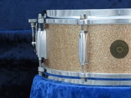 Gretsch Model 4157, 5 x 14 Champagne Sparkle Pearl Wood Snare Drum Serial #51058 Gretsch Model 4157, 5 x 14 Champagne Sparkle Pearl Wood Snare Drum Serial #51058