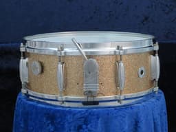 Gretsch Model 4157, 5 x 14 Champagne Sparkle Pearl Wood Snare Drum Serial #51058 Gretsch Model 4157, 5 x 14 Champagne Sparkle Pearl Wood Snare Drum Serial #51058