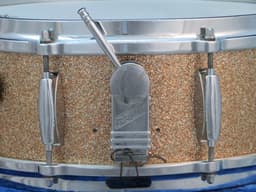 Gretsch Model 4157, 5 x 14 Champagne Sparkle Pearl Wood Snare Drum Serial #51058 Gretsch Model 4157, 5 x 14 Champagne Sparkle Pearl Wood Snare Drum Serial #51058
