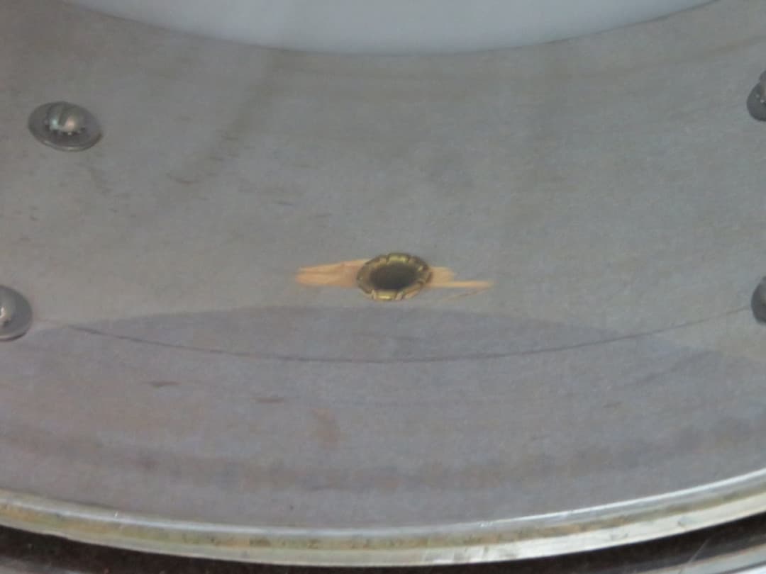 Gretsch Model 4157, 5 x 14 Champagne Sparkle Pearl Wood Snare Drum Serial #51058