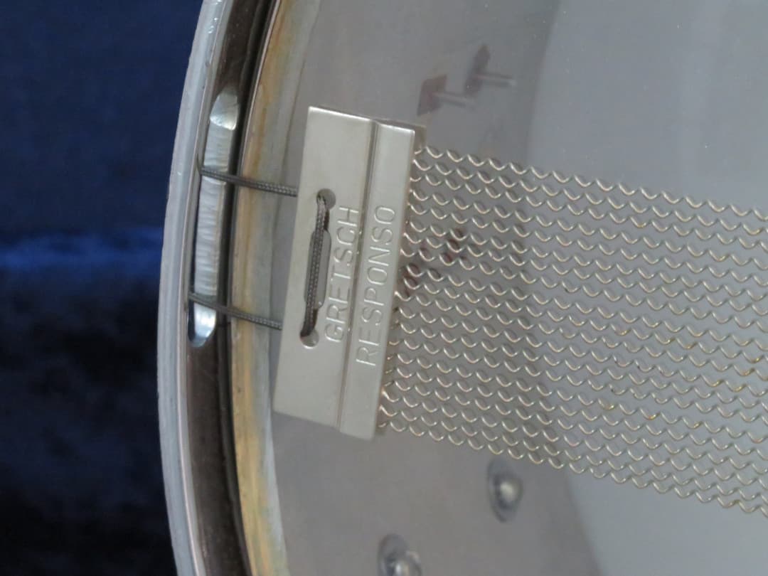 Gretsch Model 4157, 5 x 14 Champagne Sparkle Pearl Wood Snare Drum Serial #51058