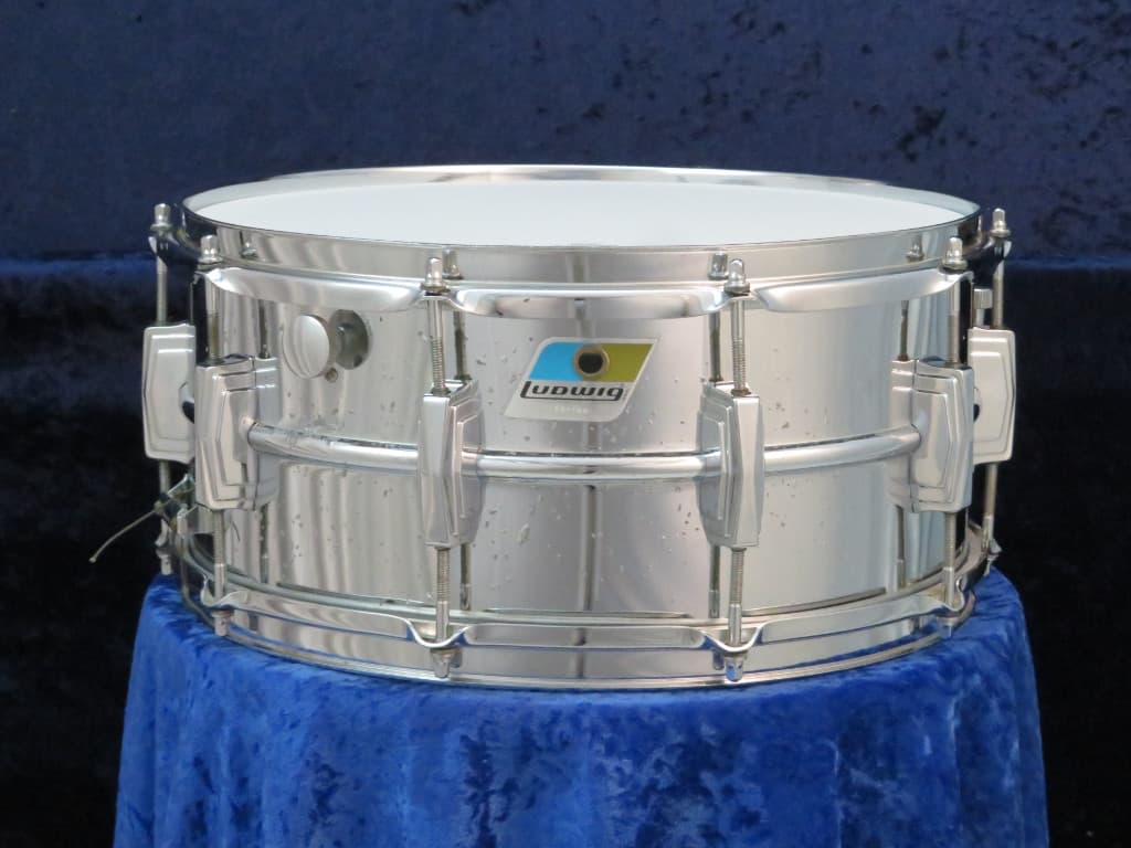 Ludwig Supraphonic 6.5 x 14 Chrome Lud-A-Loy Anti-Galvanic Snare Drum 1970's Serial #1662188