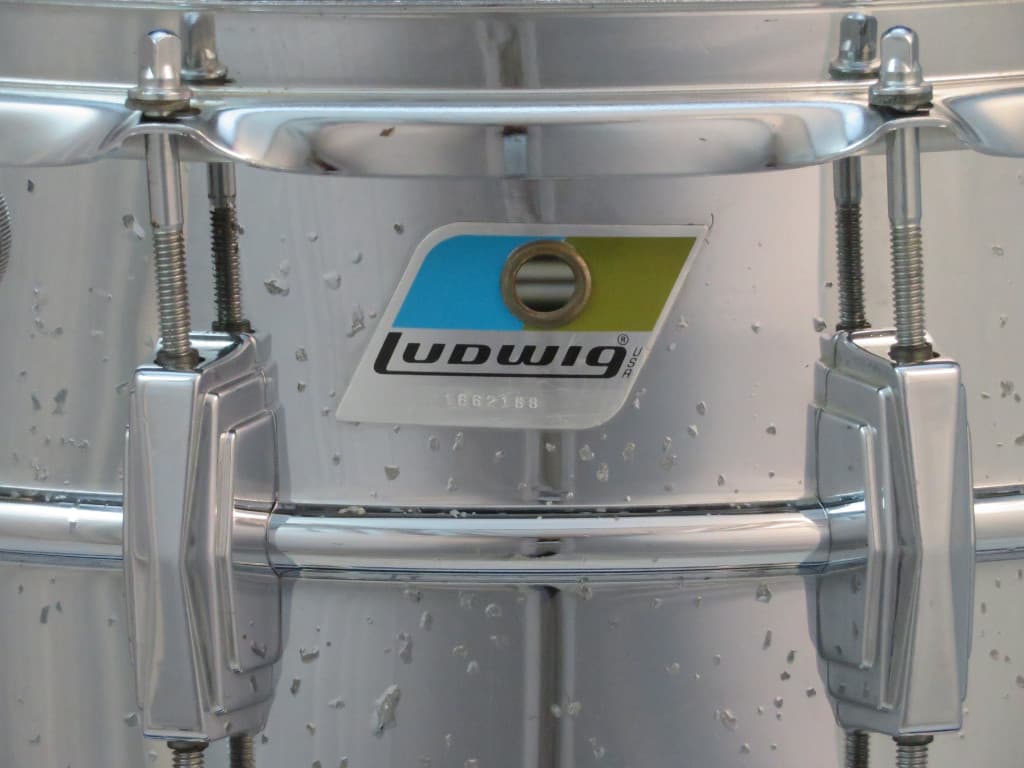 Ludwig Supraphonic 6.5 x 14 Chrome Lud-A-Loy Anti-Galvanic Snare Drum 1970's Serial #1662188