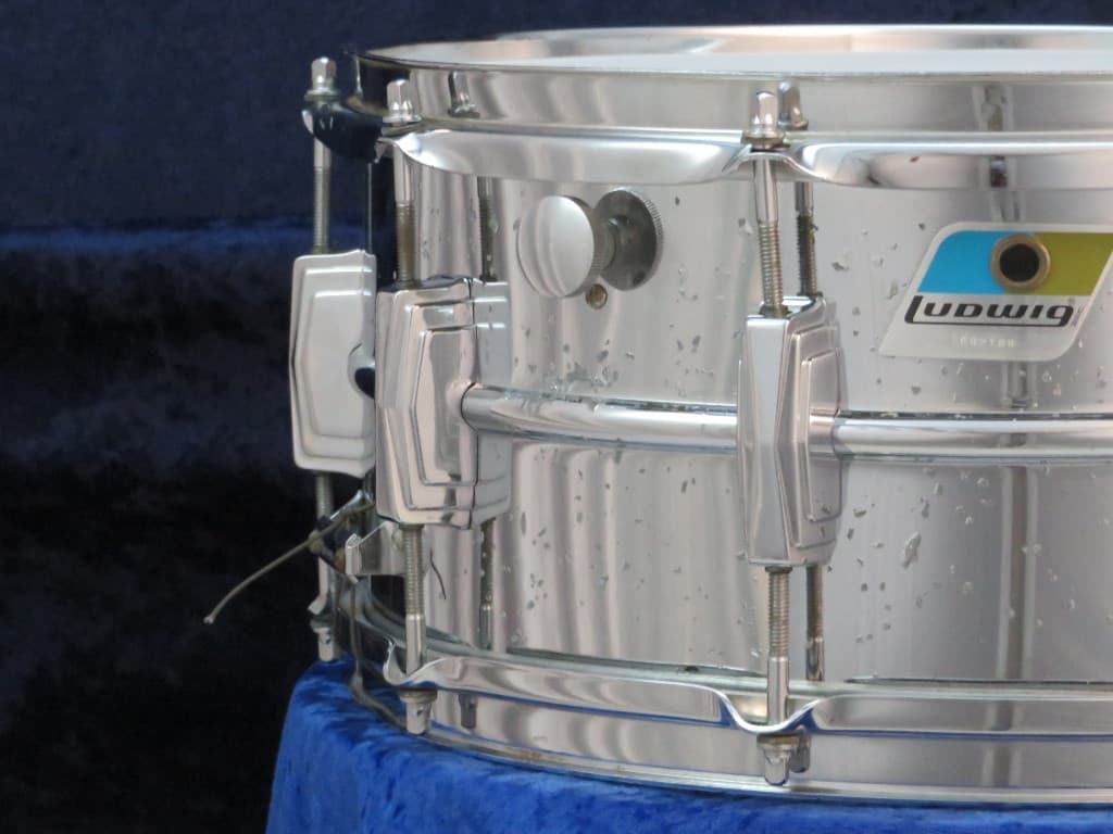 Ludwig Supraphonic 6.5 x 14 Chrome Lud-A-Loy Anti-Galvanic Snare Drum 1970's Serial #1662188