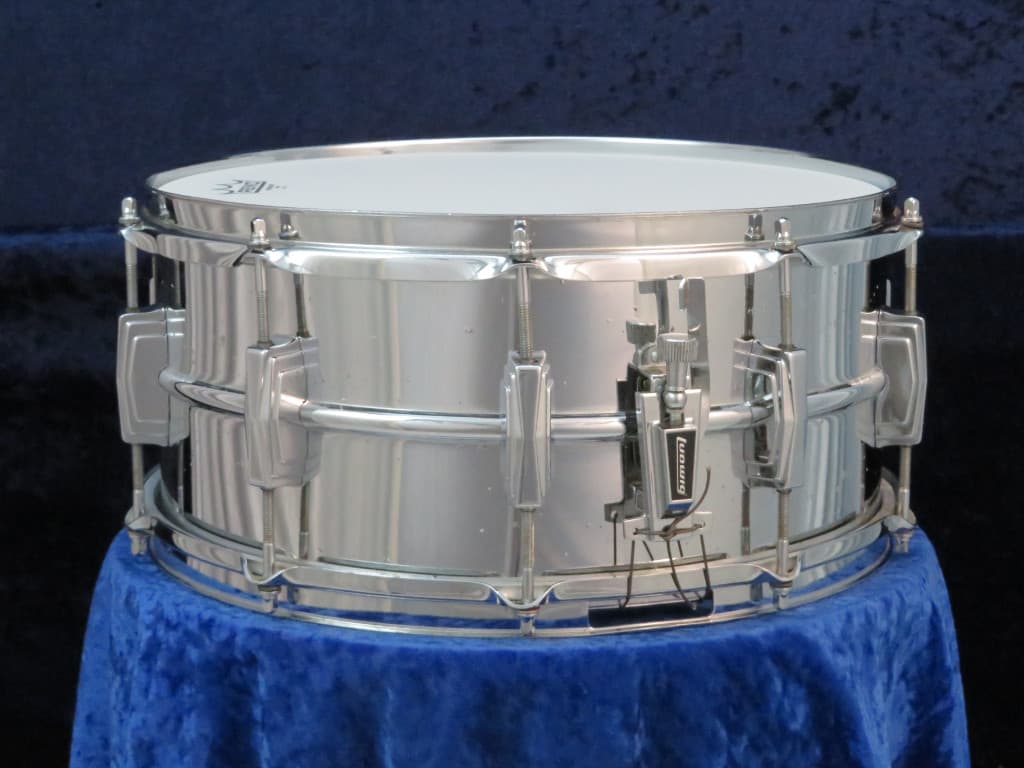 Ludwig Supraphonic 6.5 x 14 Chrome Lud-A-Loy Anti-Galvanic Snare Drum 1970's Serial #1662188