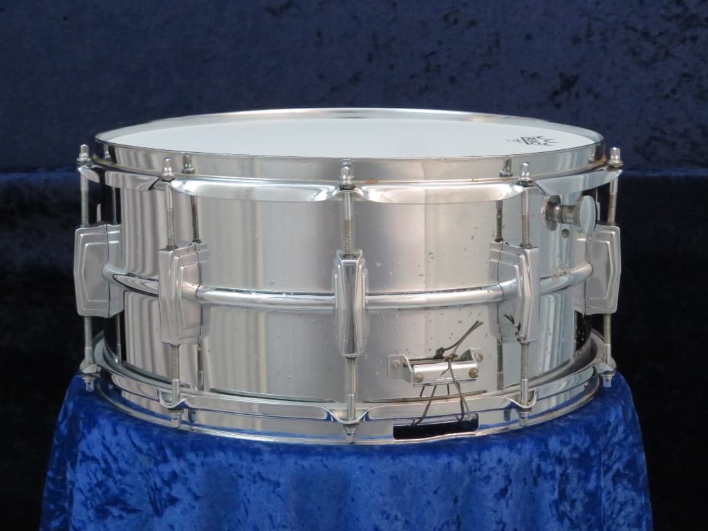 Ludwig Supraphonic 6.5 x 14 Chrome Lud-A-Loy Anti-Galvanic Snare Drum 1970's Serial #1662188