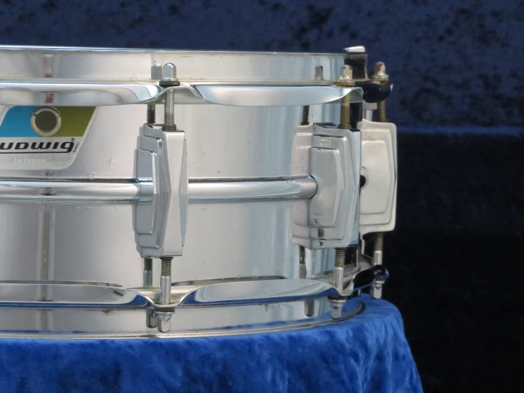 Ludwig Supraphonic 5 x 14 Chrome Snare Drum 1970's Serial #1247342