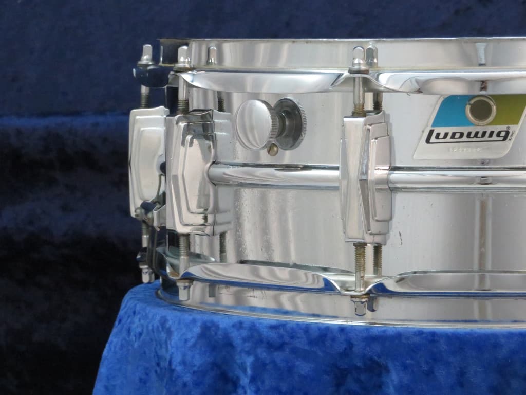 Ludwig Supraphonic 5 x 14 Chrome Snare Drum 1970's Serial #1247342