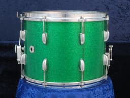 Gretsch Model 4581, 10 x 14 Green Sparkle Pearl Marching Snare Drum Serial #46621 Gretsch Model 4581, 10 x 14 Green Sparkle Pearl Marching Snare Drum Serial #46621