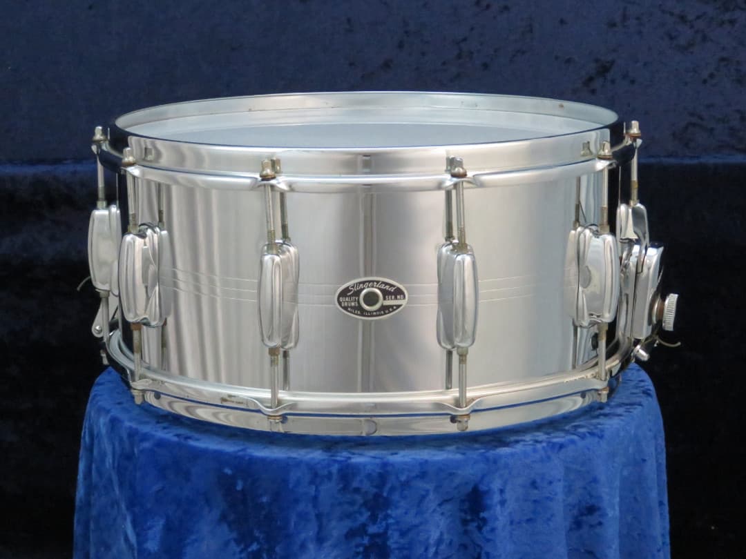 Slingerland 6.5 x 14 Chrome Over Brass Snare Drum Serial #224275 Slingerland 6.5 x 14 Chrome Over Brass Snare Drum Serial #224275