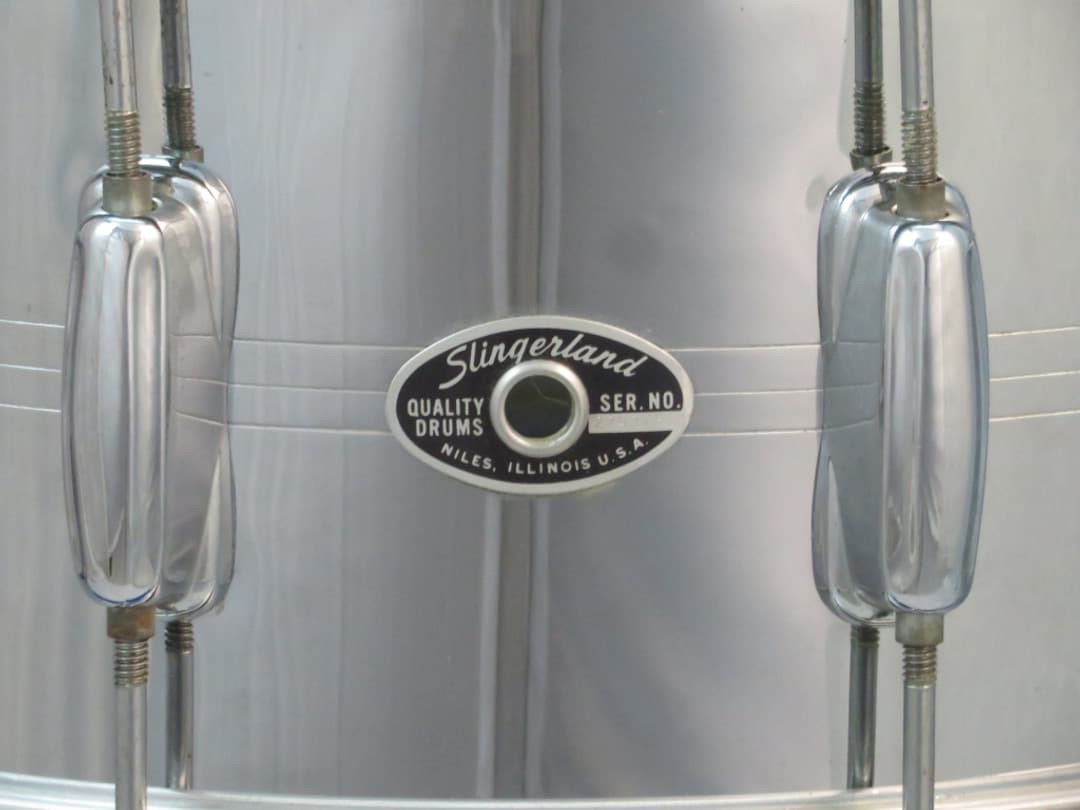 Slingerland 6.5 x 14 Chrome Over Brass Snare Drum Serial #224275