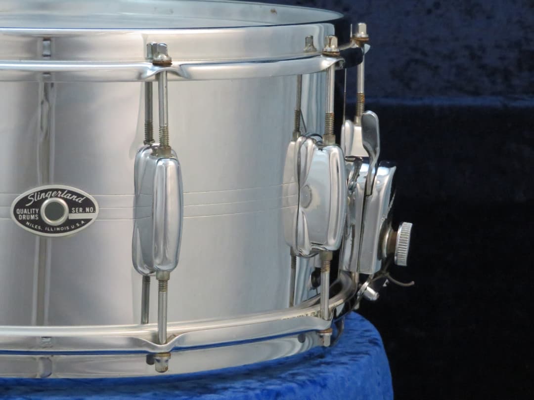 Slingerland 6.5 x 14 Chrome Over Brass Snare Drum Serial #224275