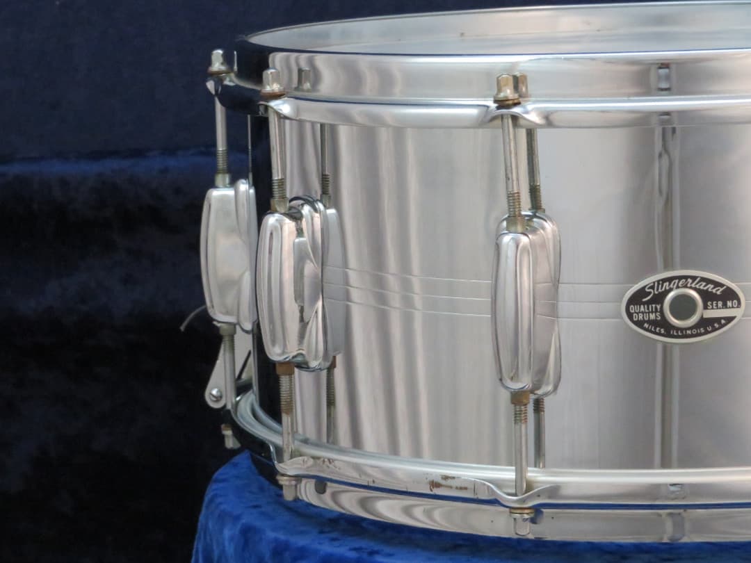 Slingerland 6.5 x 14 Chrome Over Brass Snare Drum Serial #224275