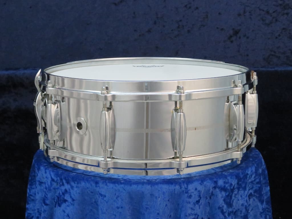 Gretsch Model 4165, 5 x 14 Chrome Over Brass Snare Drum 1970's Serial #62474