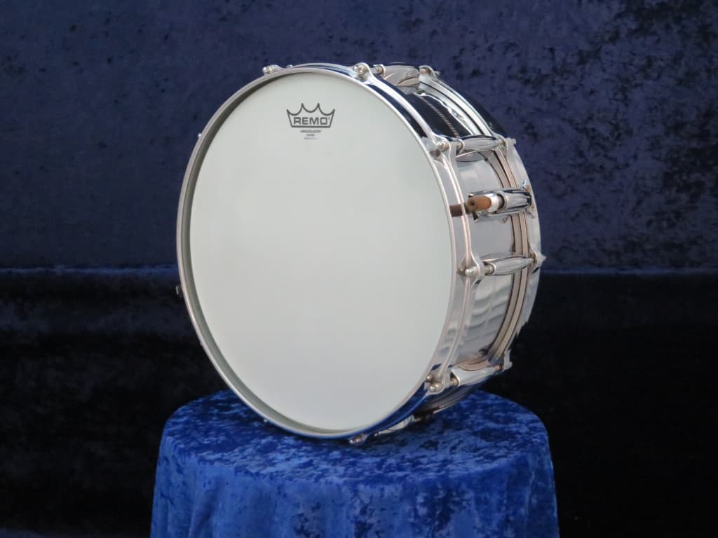 Gretsch Model 4165, 5 x 14 Chrome Over Brass Snare Drum 1970's Serial #62474
