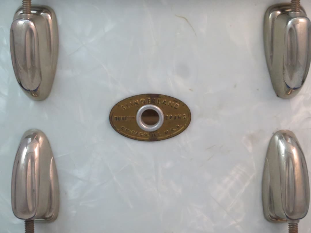 Slingerland Radio King 7 x 14 Marine Pearl Wood Snare Drum 1950's Serial #isi11139