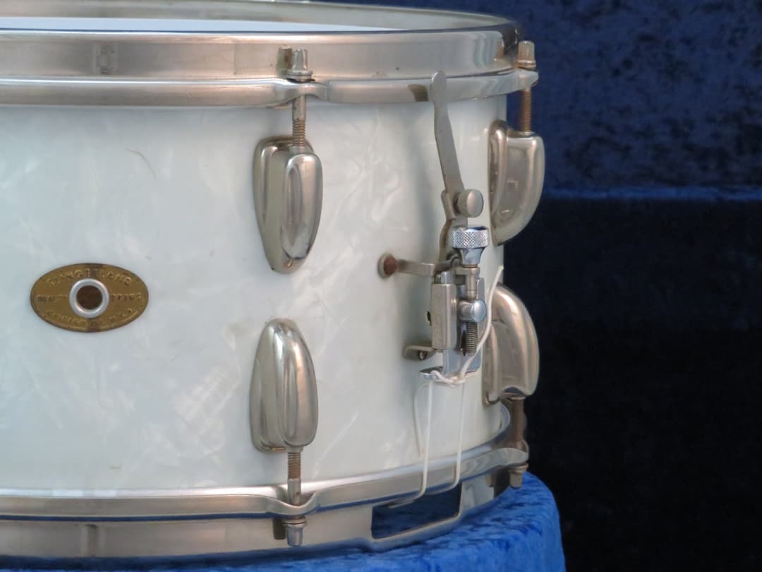 Slingerland Radio King 7 x 14 Marine Pearl Wood Snare Drum 1950's Serial #isi11139