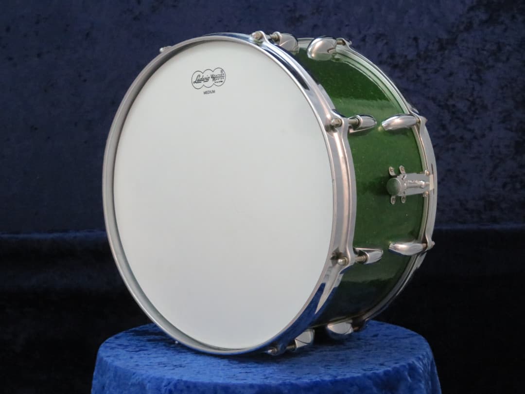 Gretsch 7 x 14 Green Sparkle Pearl Wood Snare Drum Serial #isi11143