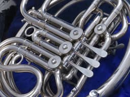 C.G. Conn 8D Silver Double French Horn 1965 Serial #E69208 C.G. Conn 8D Silver Double French Horn 1965 Serial #E69208