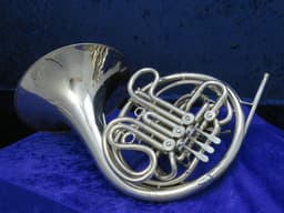 C.G. Conn 8D Silver Double French Horn 1965 Serial #E69208 C.G. Conn 8D Silver Double French Horn 1965 Serial #E69208