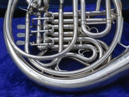 C.G. Conn 8D Silver Double French Horn 1965 Serial #E69208 C.G. Conn 8D Silver Double French Horn 1965 Serial #E69208