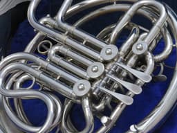 C.G. Conn 8D Silver Double French Horn 1972 Serial #R34892 C.G. Conn 8D Silver Double French Horn 1972 Serial #R34892