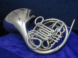 C.G. Conn 8D Silver Double French Horn 1972 Serial #R34892 C.G. Conn 8D Silver Double French Horn 1972 Serial #R34892