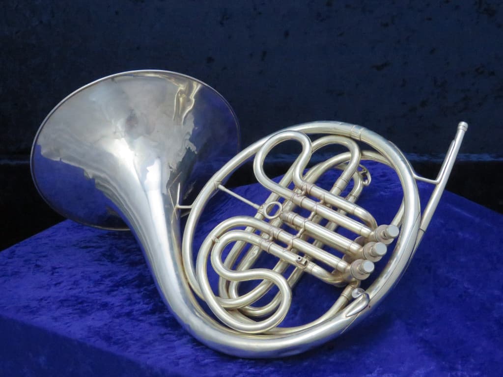 C.G. Conn 2D Wonder Government Model Silver Single F French Horn 1952 Serial #401549