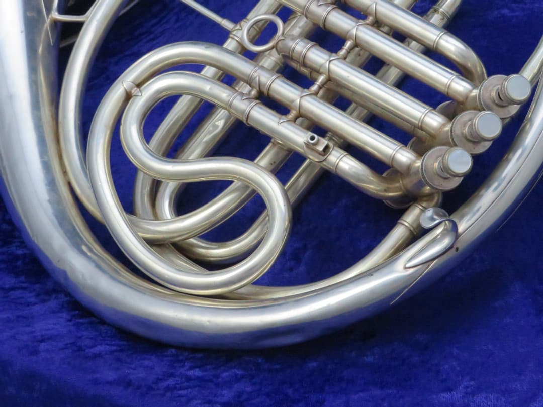 C.G. Conn 2D Wonder Government Model Silver Single F French Horn 1952 Serial #401549