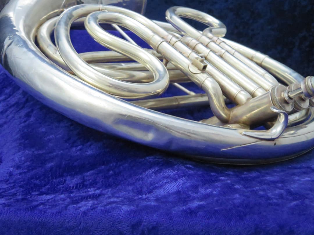 C.G. Conn 2D Wonder Government Model Silver Single F French Horn 1952 Serial #401549