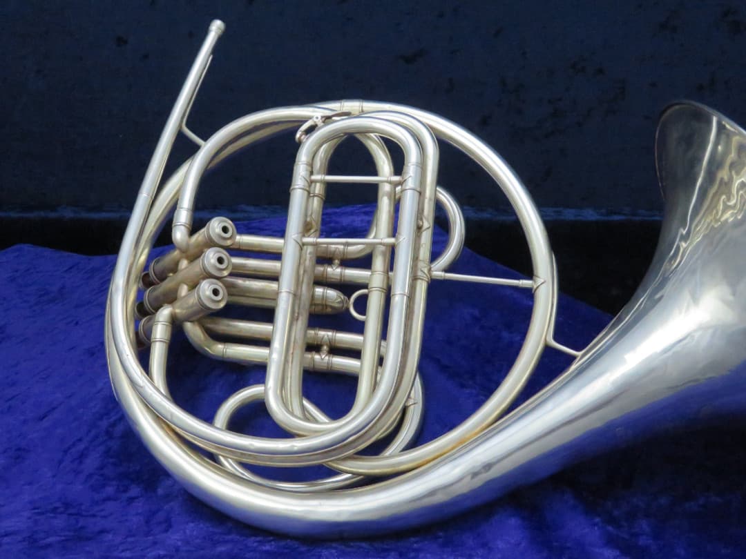 C.G. Conn 2D Wonder Government Model Silver Single F French Horn 1952 Serial #401549