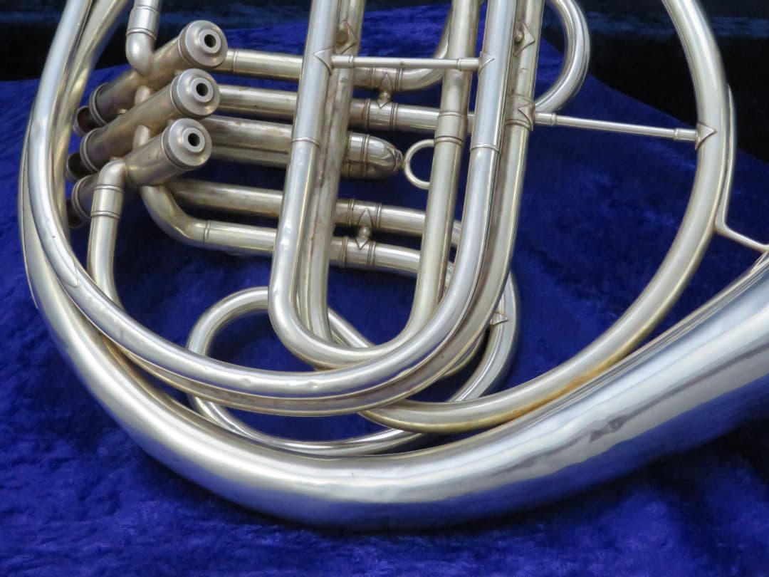 C.G. Conn 2D Wonder Government Model Silver Single F French Horn 1952 Serial #401549