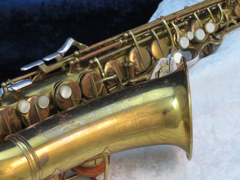 C.G. Conn Connqueror 26M VIII Alto Saxophone with Naked Lady 1937 Serial #281846 C.G. Conn Connqueror 26M VIII Alto Saxophone with Naked Lady 1937 Serial #281846