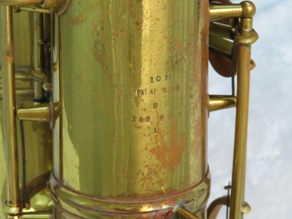 C.G. Conn 10M Tenor Saxophone with Naked Lady 1952 Serial #348803
