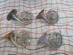 Lot of 4 Non Playing Single French Horns Serial #isi9231-10 Lot of 4 Non Playing Single French Horns Serial #isi9231-10