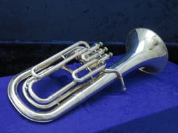 Yamaha YBH301S Junior 3 Valve Silver Baritone Horn Serial #001022 Yamaha YBH301S Junior 3 Valve Silver Baritone Horn Serial #001022