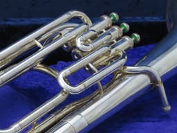 Yamaha YBH301S Junior 3 Valve Silver Baritone Horn Serial #001022 Yamaha YBH301S Junior 3 Valve Silver Baritone Horn Serial #001022