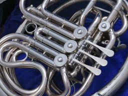 C.G. Conn 8D Silver Double French Horn Serial #GJ740024 C.G. Conn 8D Silver Double French Horn Serial #GJ740024