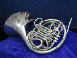 C.G. Conn 8D Silver Double French Horn Serial #GJ740024 C.G. Conn 8D Silver Double French Horn Serial #GJ740024