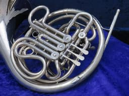 C.G. Conn 8D Silver Double French Horn Serial #GJ740024 C.G. Conn 8D Silver Double French Horn Serial #GJ740024