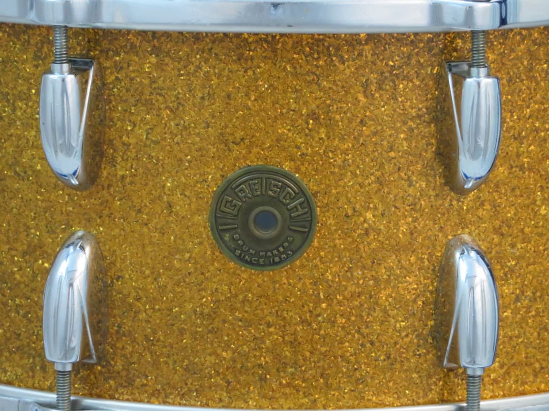 Gretsch 6.5 x 14 Gold Sparkle Pearl Wood Snare Drum Serial #isi9300