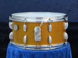 Gretsch 6.5 x 14 Gold Sparkle Pearl Wood Snare Drum Serial #isi9300 Gretsch 6.5 x 14 Gold Sparkle Pearl Wood Snare Drum Serial #isi9300