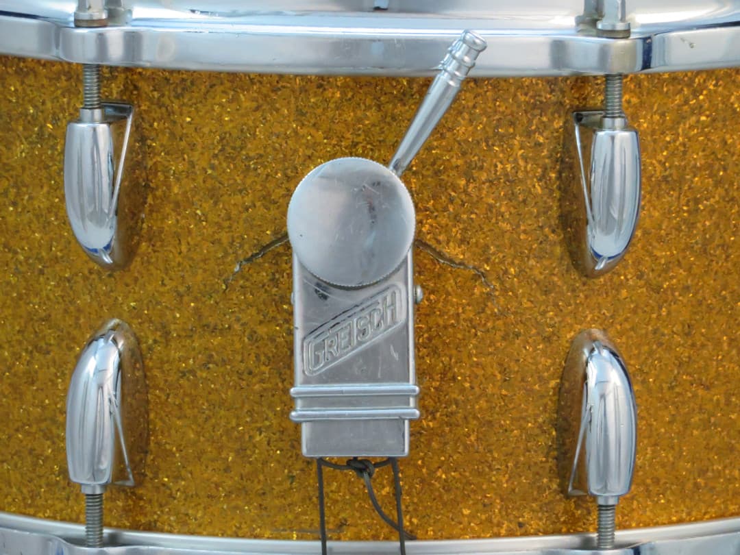 Gretsch 6.5 x 14 Gold Sparkle Pearl Wood Snare Drum Serial #isi9300