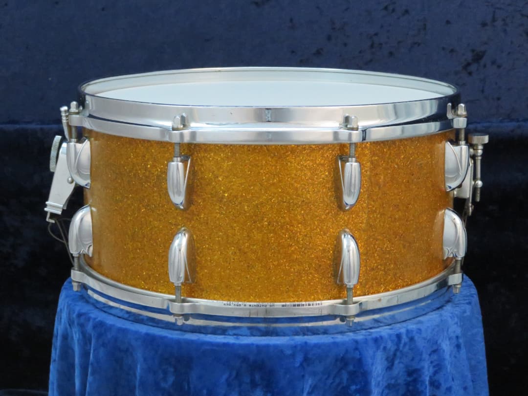 Gretsch 6.5 x 14 Gold Sparkle Pearl Wood Snare Drum Serial #isi9300